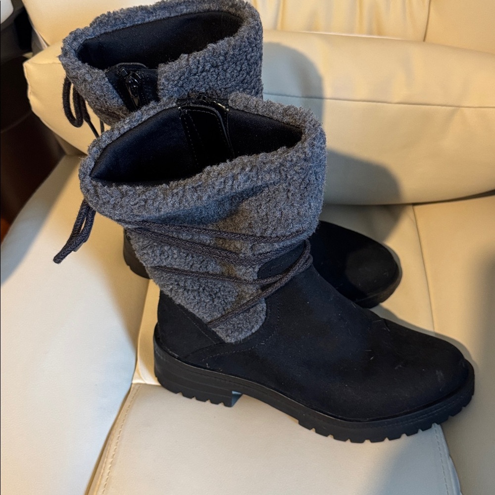 Life Stride Black and Gray Winter Boots Sz 7M - Picture 4 of 8